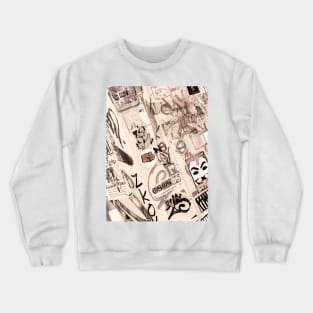 Sticker Art NYC Street Graffiti Urban Tags Crewneck Sweatshirt